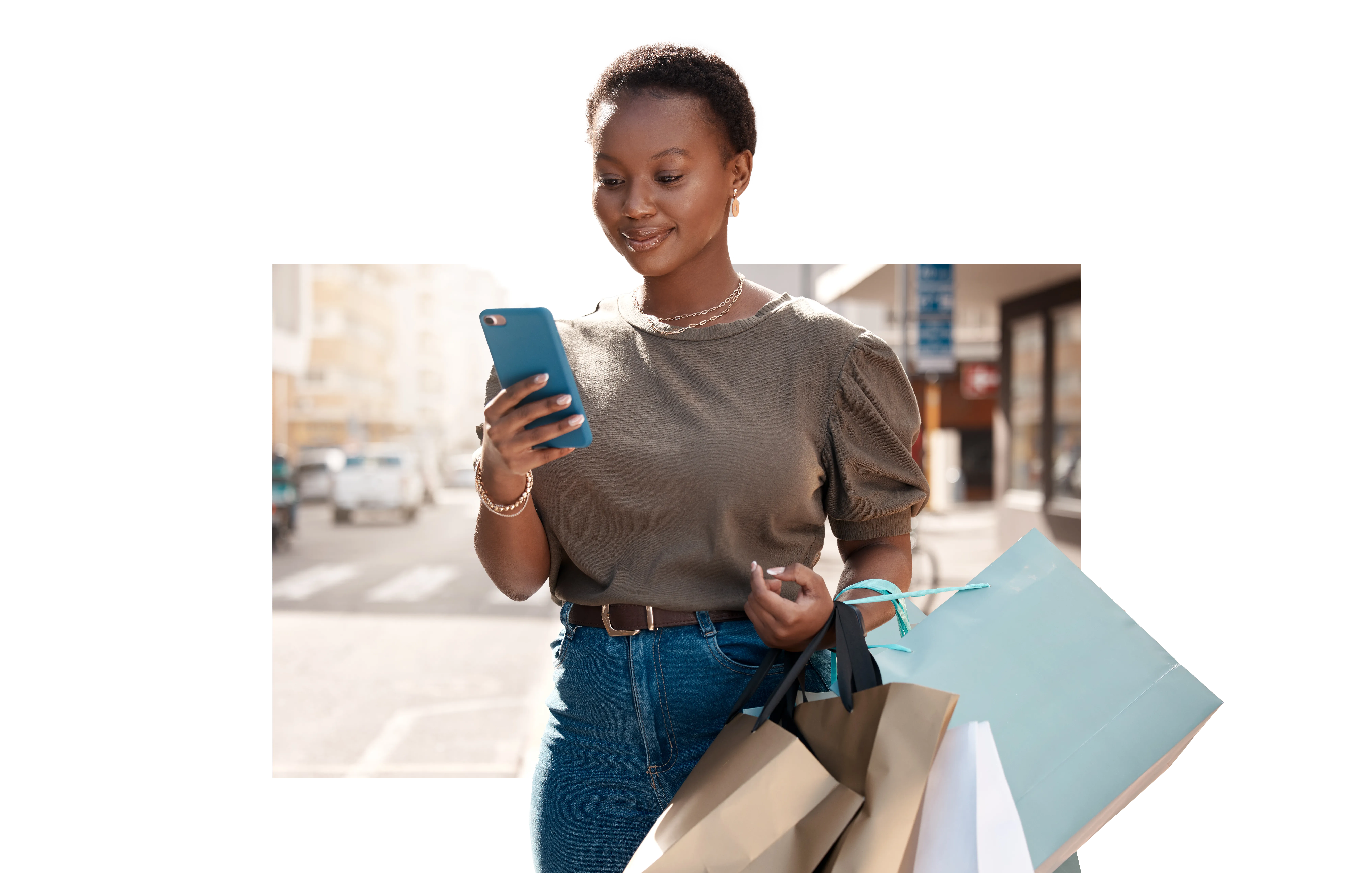 Lady Holding bags